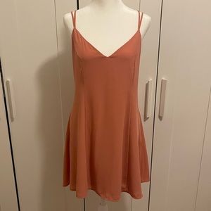 Forever 21 Muted Orange Tie Back Dress